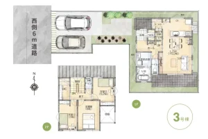 岡山市北区平田123　新築建売住宅　3980-4080　ミナモト不動産/㈱ミナモト建築工房