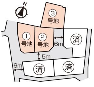 大建地所　児島小川837万円-943万円区画図