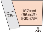 ハート不動産 倉敷市安江 土地 2000万円 区画図