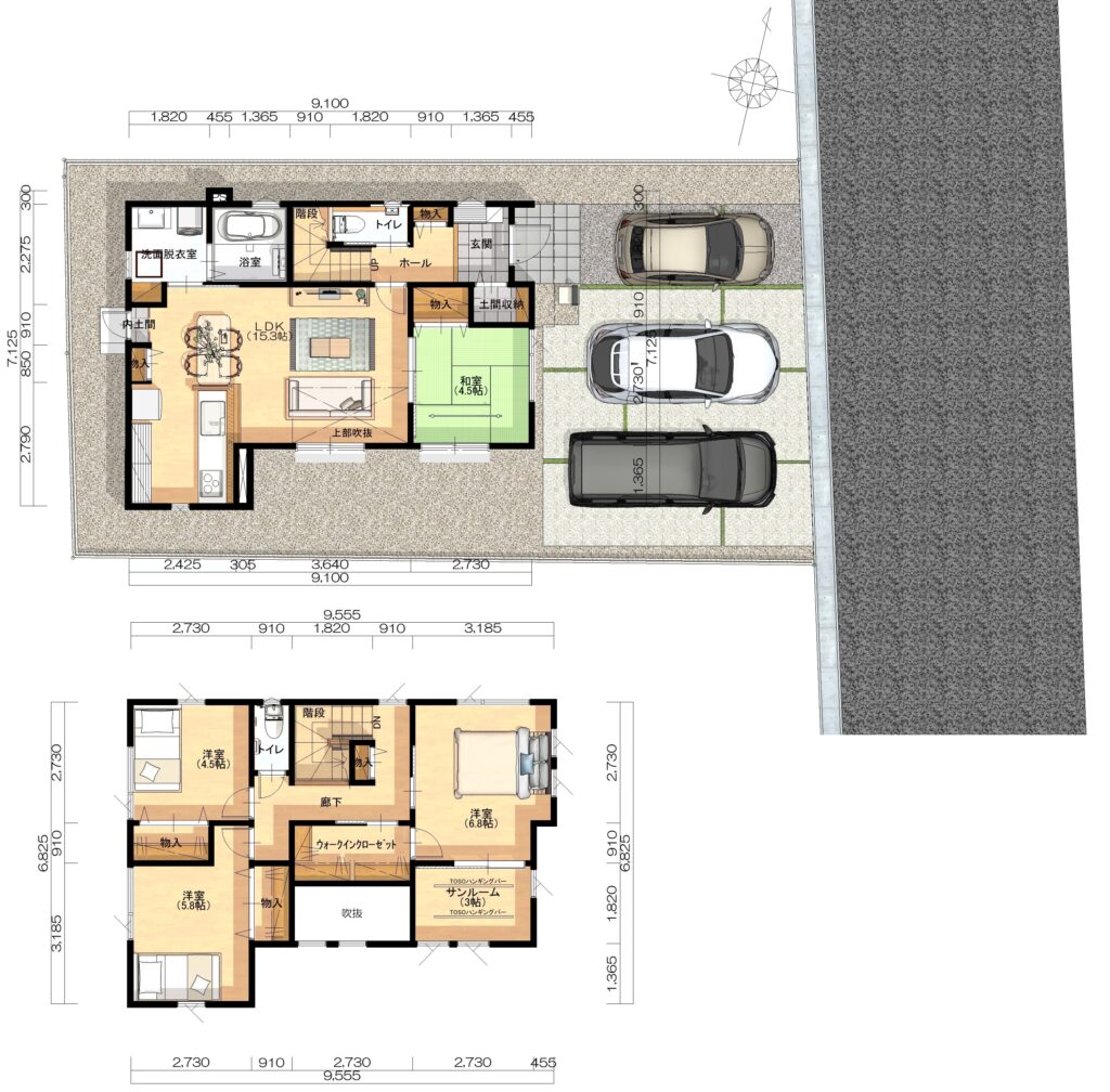 岡山市北区中撫川　新築建売住宅　4050万円　ライフデザイン・カバヤ