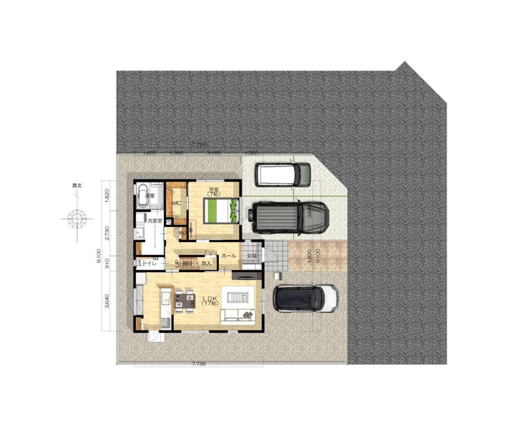 岡山市中区米田　新築建売　3980万円　ライフデザイン・カバヤ