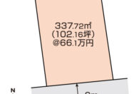 岡山市北区下中野　土地　6750万円　ミサワホーム