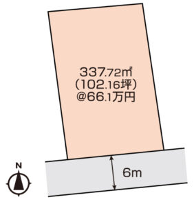 岡山市北区下中野　土地　6750万円　ミサワホーム