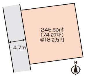 岡山市北区川入　土地　1350万円　ミサワホーム
