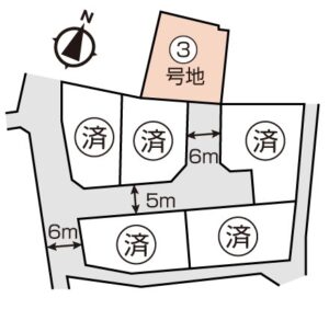 大建地所　児島小川3丁目　区画図
