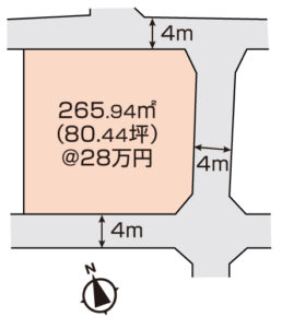 岡山市南区南輝　土地　2250万円　立建エステイト
