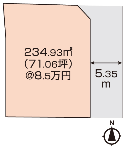 岡山市東区金田 土地 604万円 代全