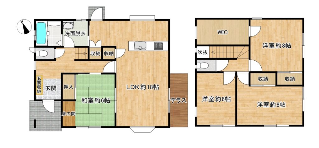 倉敷市広江8丁目 リノベ済み 中古住宅 1798万円 ニッカホーム