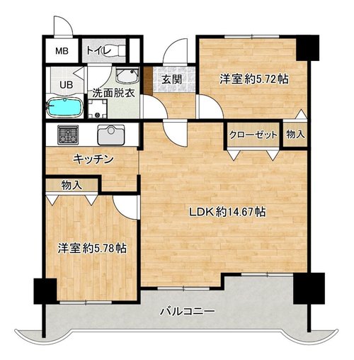岡山市北区大元駅前 クリーンピア大元駅前 中古マンション 1558万円 ニッカホーム