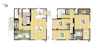 岡山市北区楢津 中古住宅 4080万円 スミタス北長瀬店
